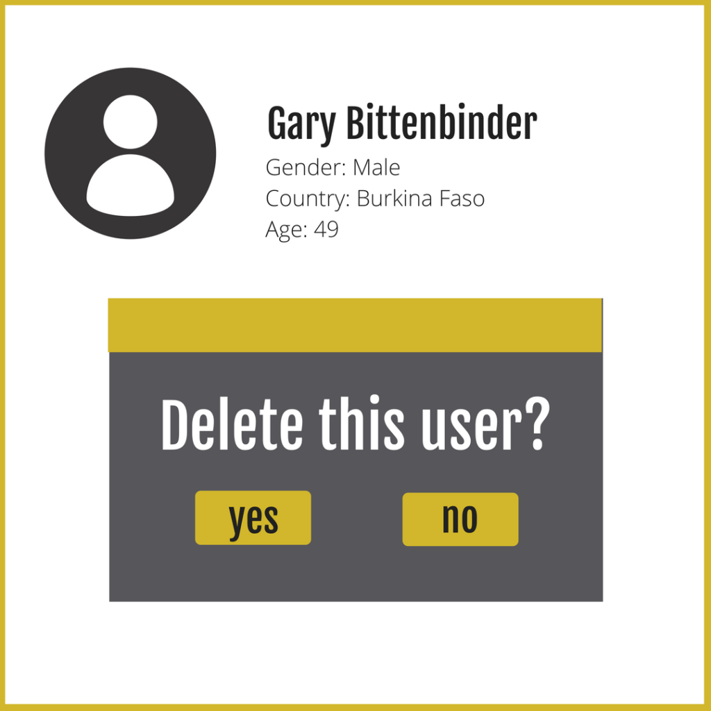 Under GDPR laws, if a customer wants their account deleted, you must delete all the information you have about them.