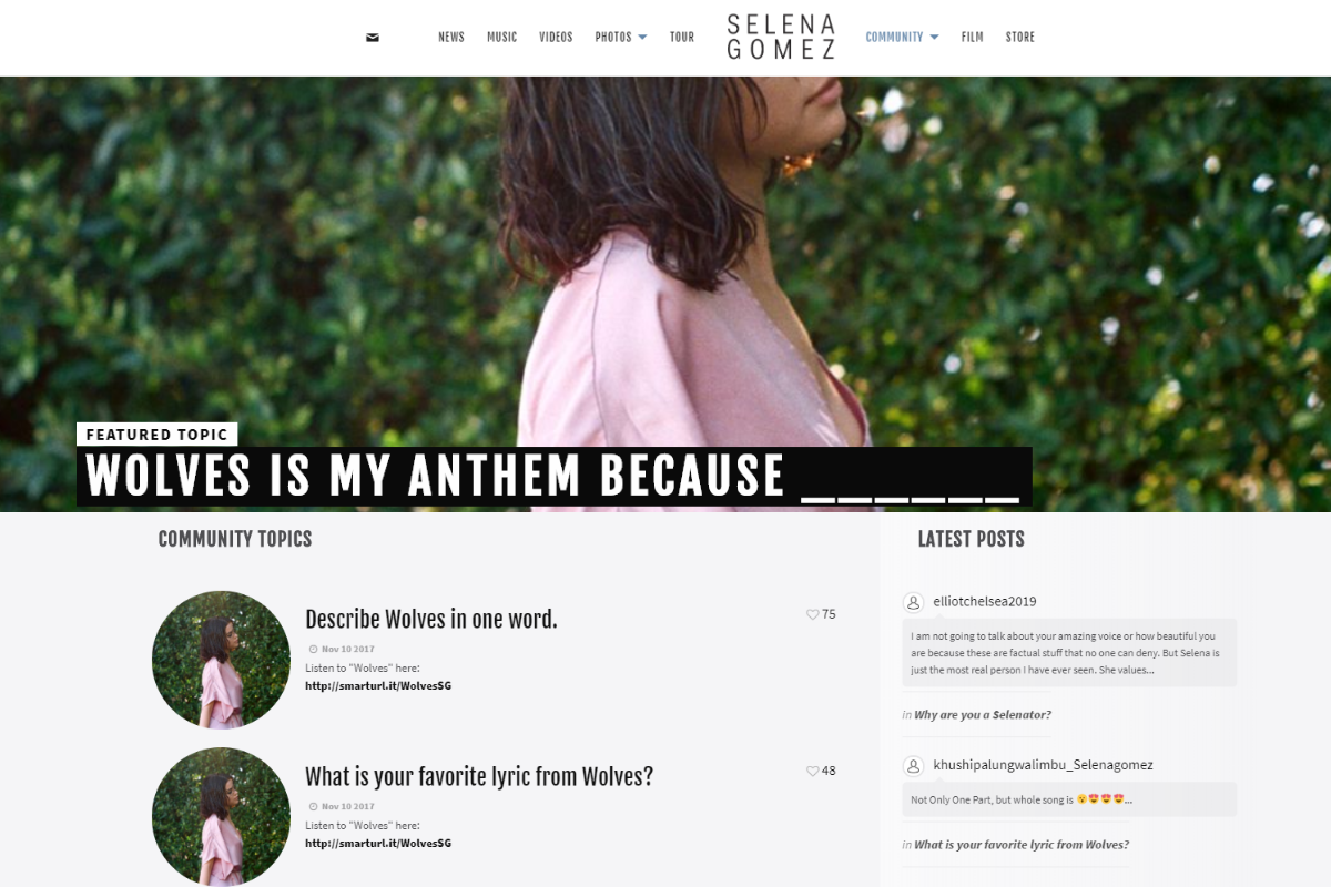 Selena Gomez Community Forum