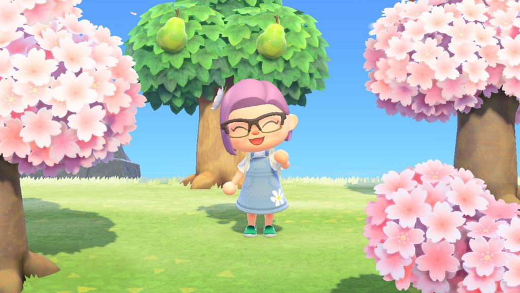Roxanne's Animal Crossing villager waving goodbye