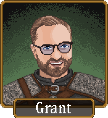 grant pixel mobile Pixel art of Grant, AE's Captain of Customer Success.